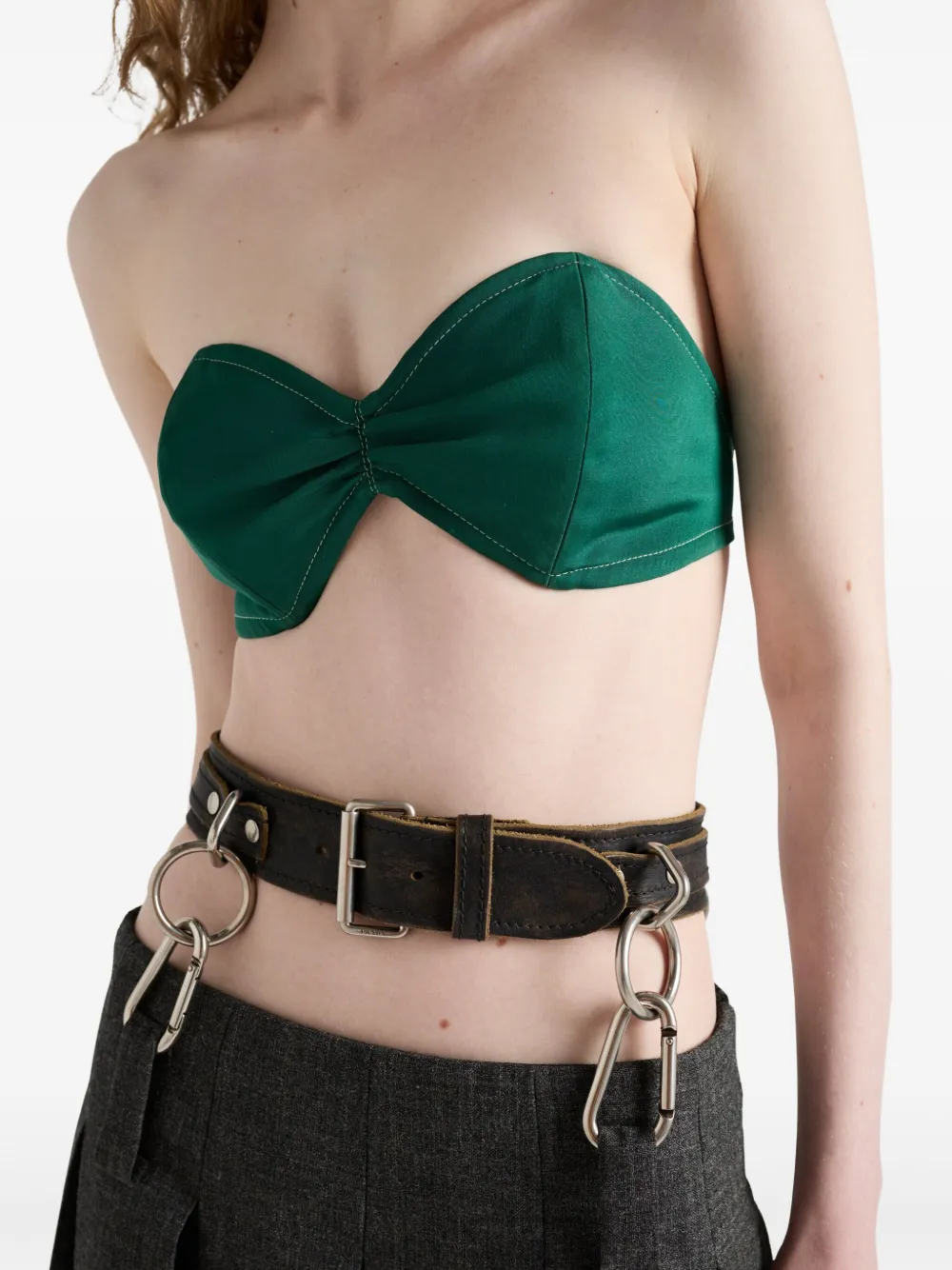 Prada Strapless top Groen