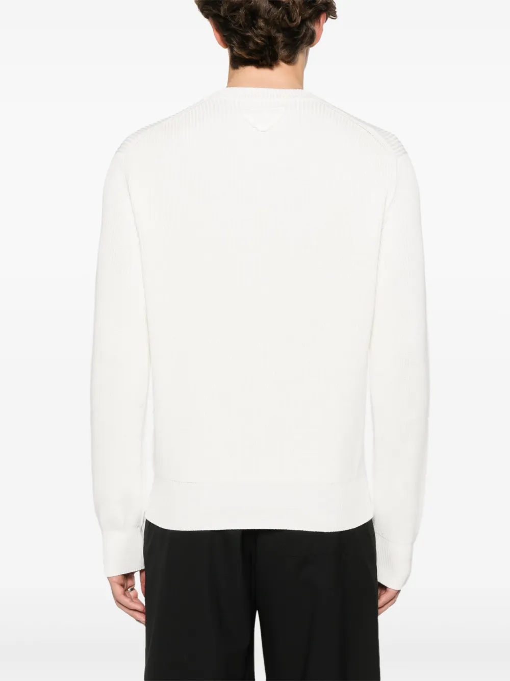 Prada Katoenen trui met ronde hals Wit
