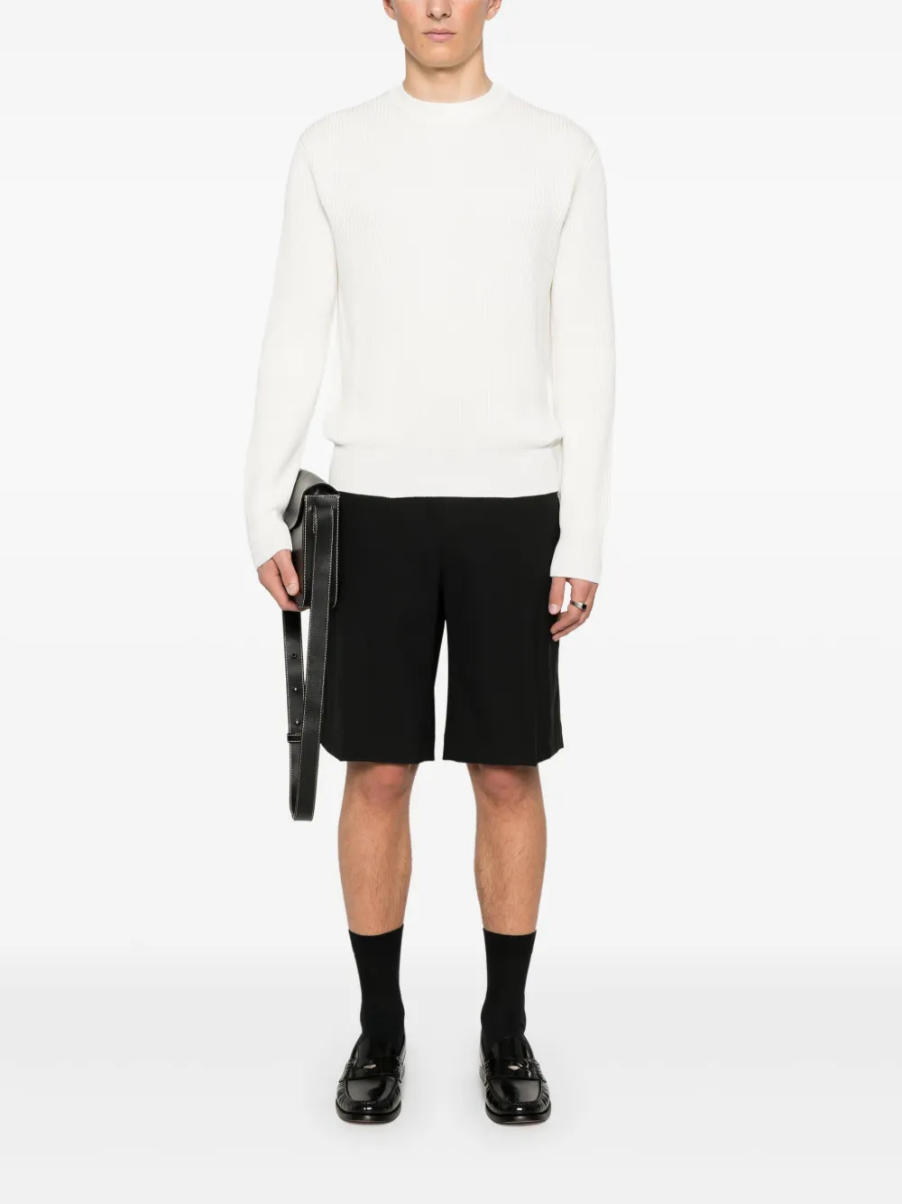 Prada Cotton crew-neck sweater - F0AQ1 Neutral