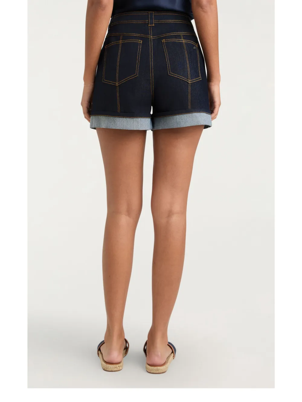 Cinq A Sept Benji shorts met manchetten Blauw