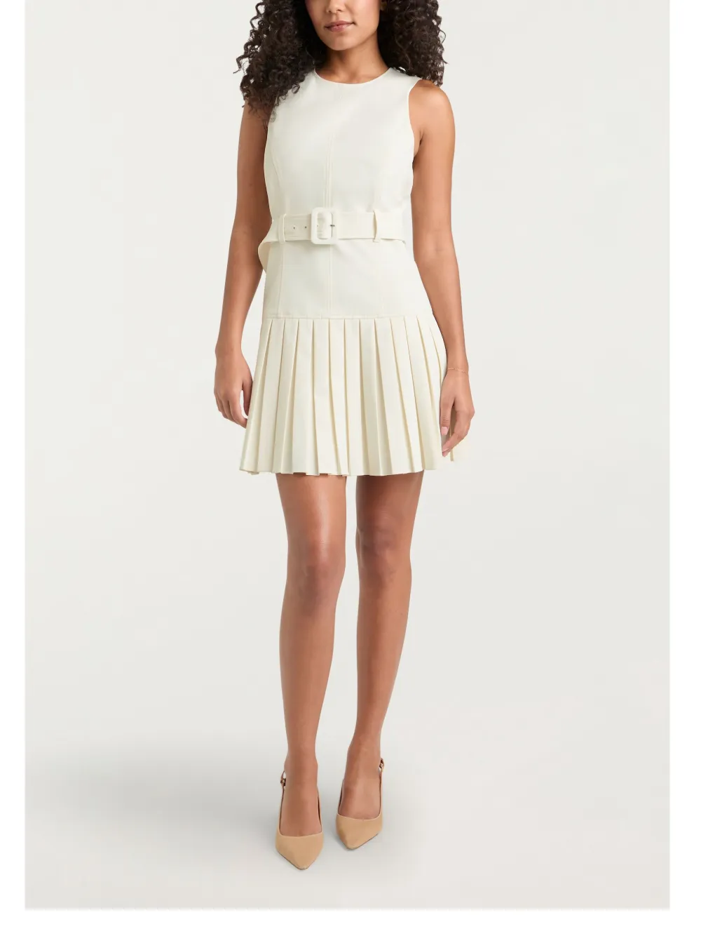 Cinq A Sept pleated-skirt dress - Wit