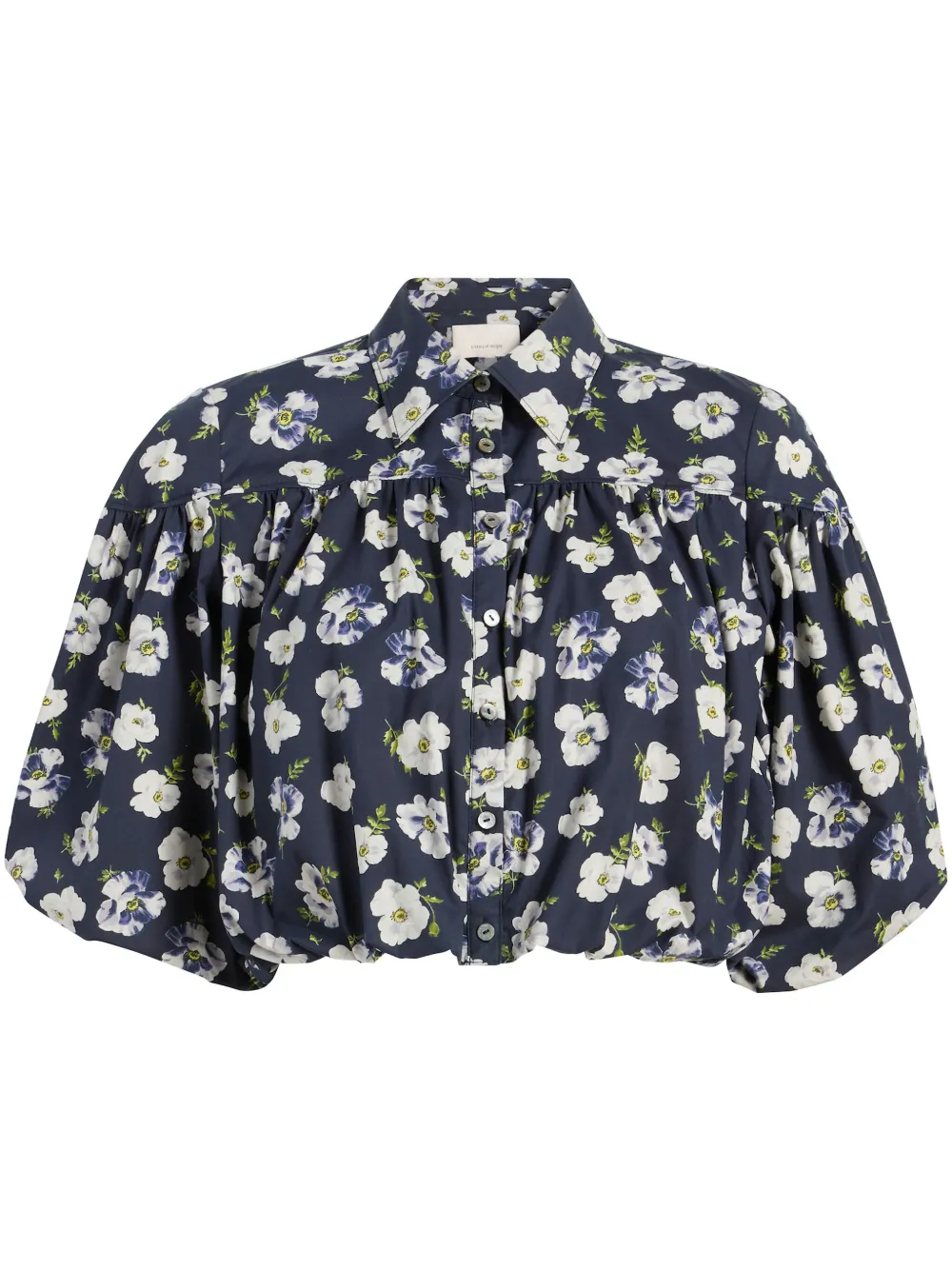 Cinq À Sept Cinq A Sept Elysa Mini Tossed Poppies Top In Blau