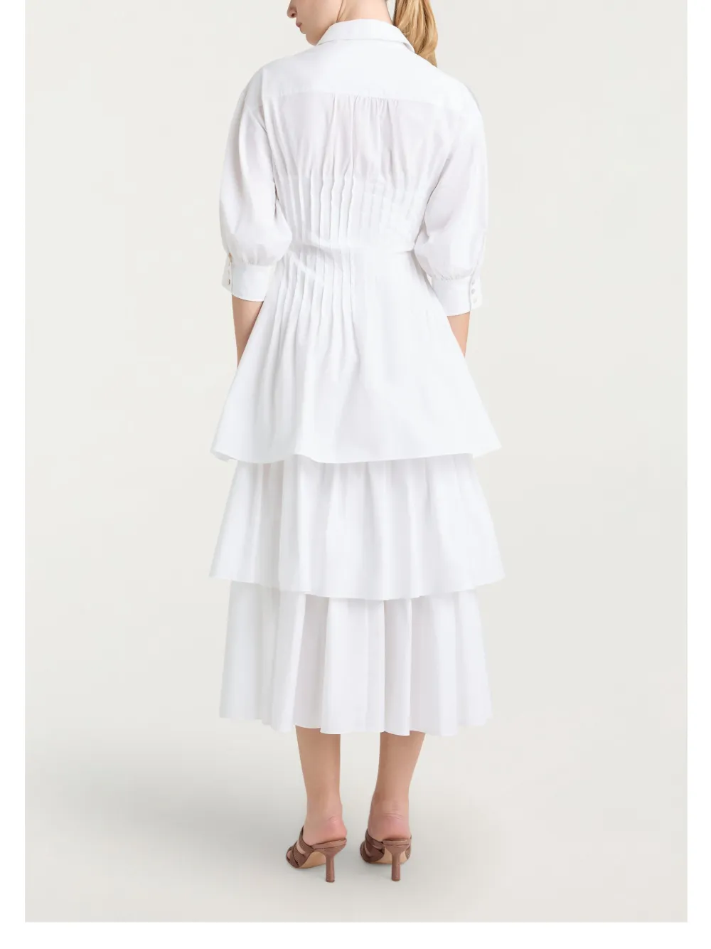 Cinq A Sept Montey midi-jurk Wit