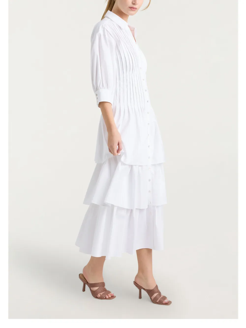 Cinq A Sept Montey midi-jurk Wit