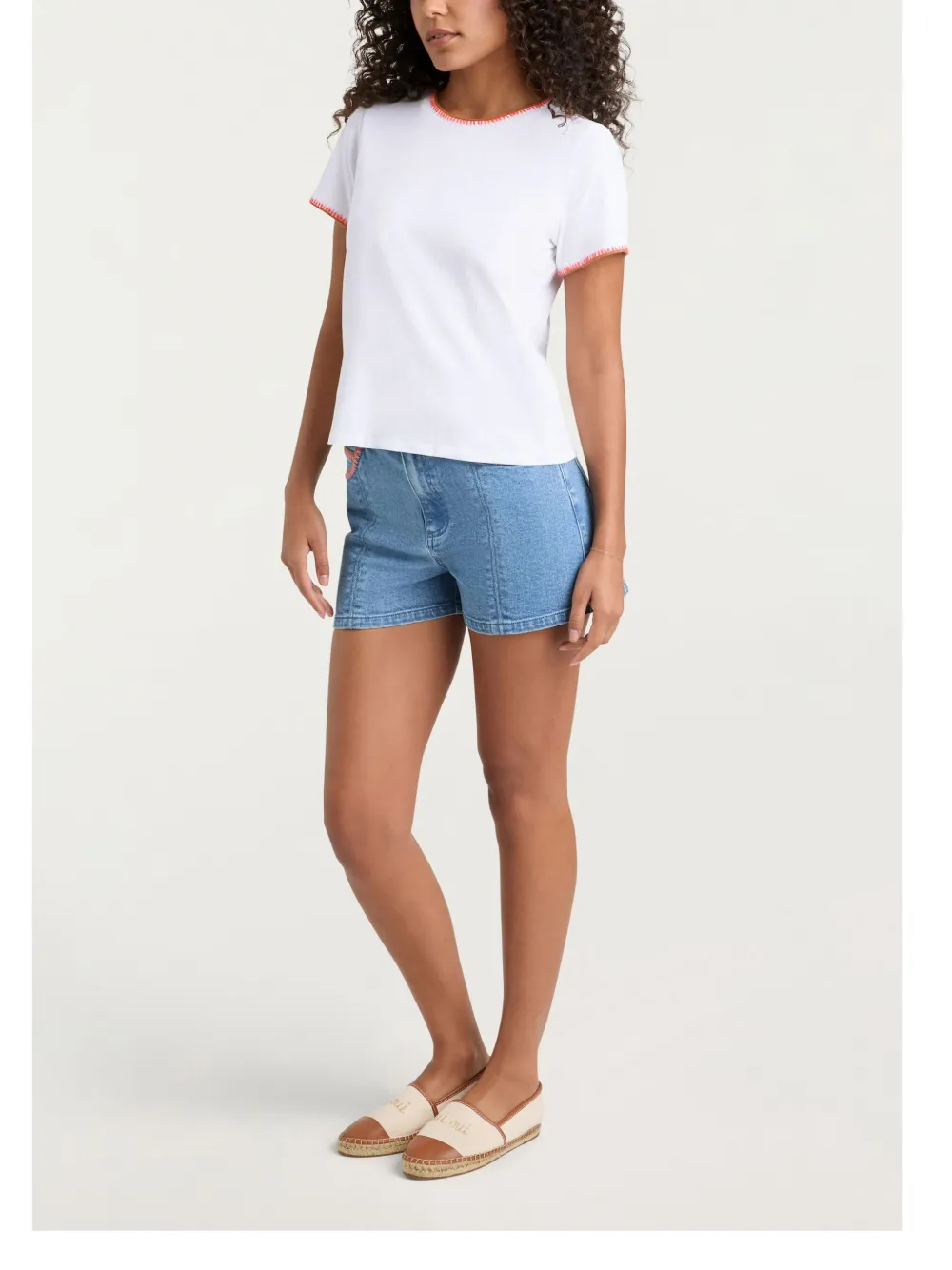 Cinq A Sept Shrunken T-shirt Wit