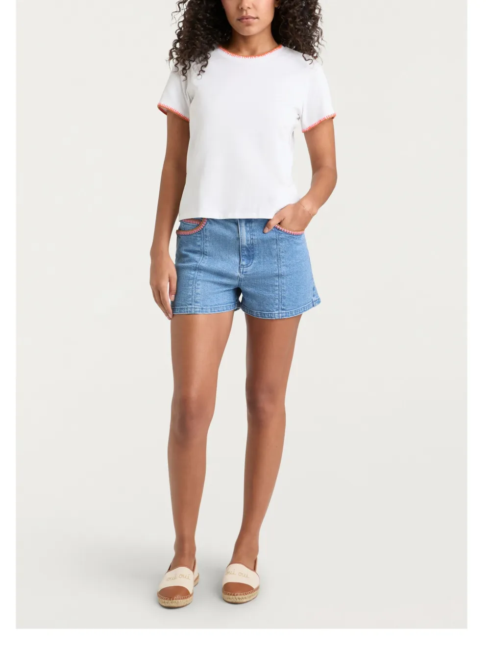 Cinq A Sept Shrunken T-shirt Wit