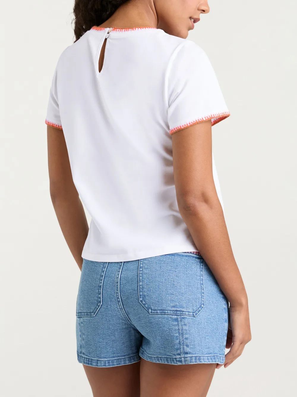 Cinq A Sept Shrunken T-shirt Wit