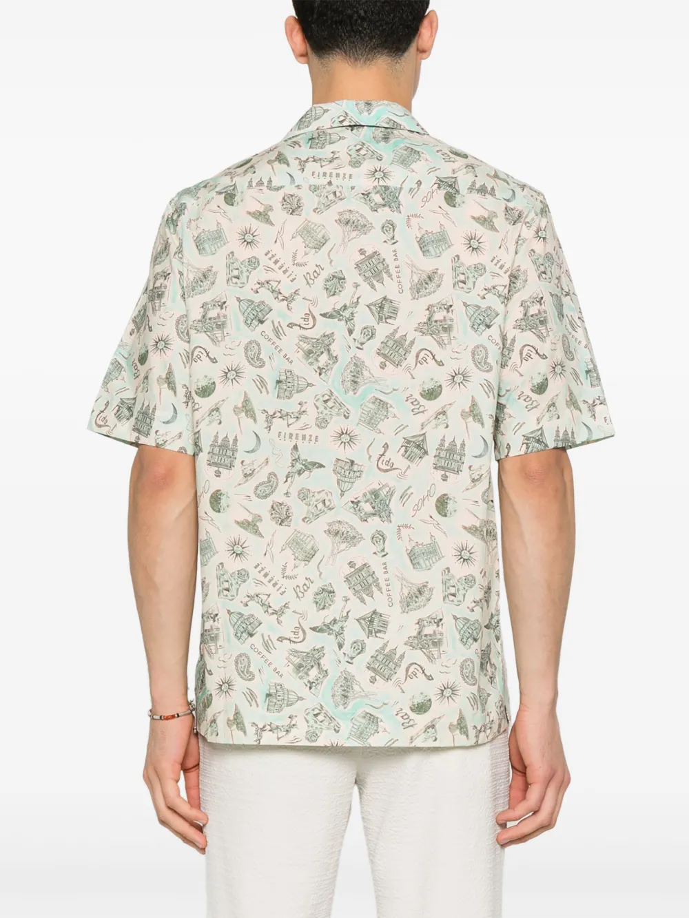 Shop Paul Smith Graphic-print Shirt In 绿色