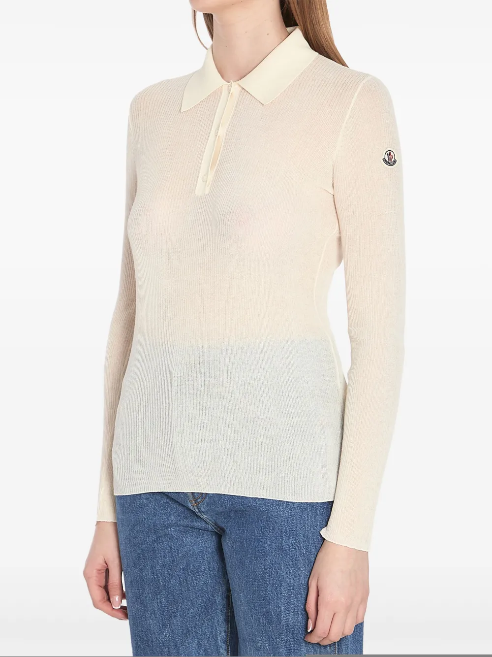 Moncler Poloshirt met logopatch Wit