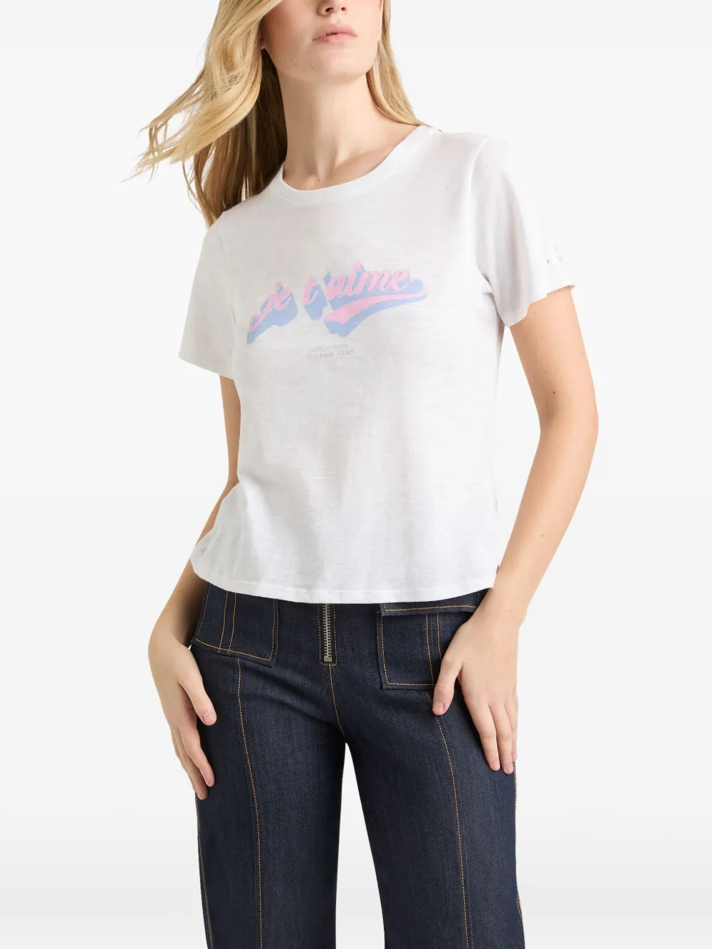 Cinq A Sept Shrunken T-shirt Wit