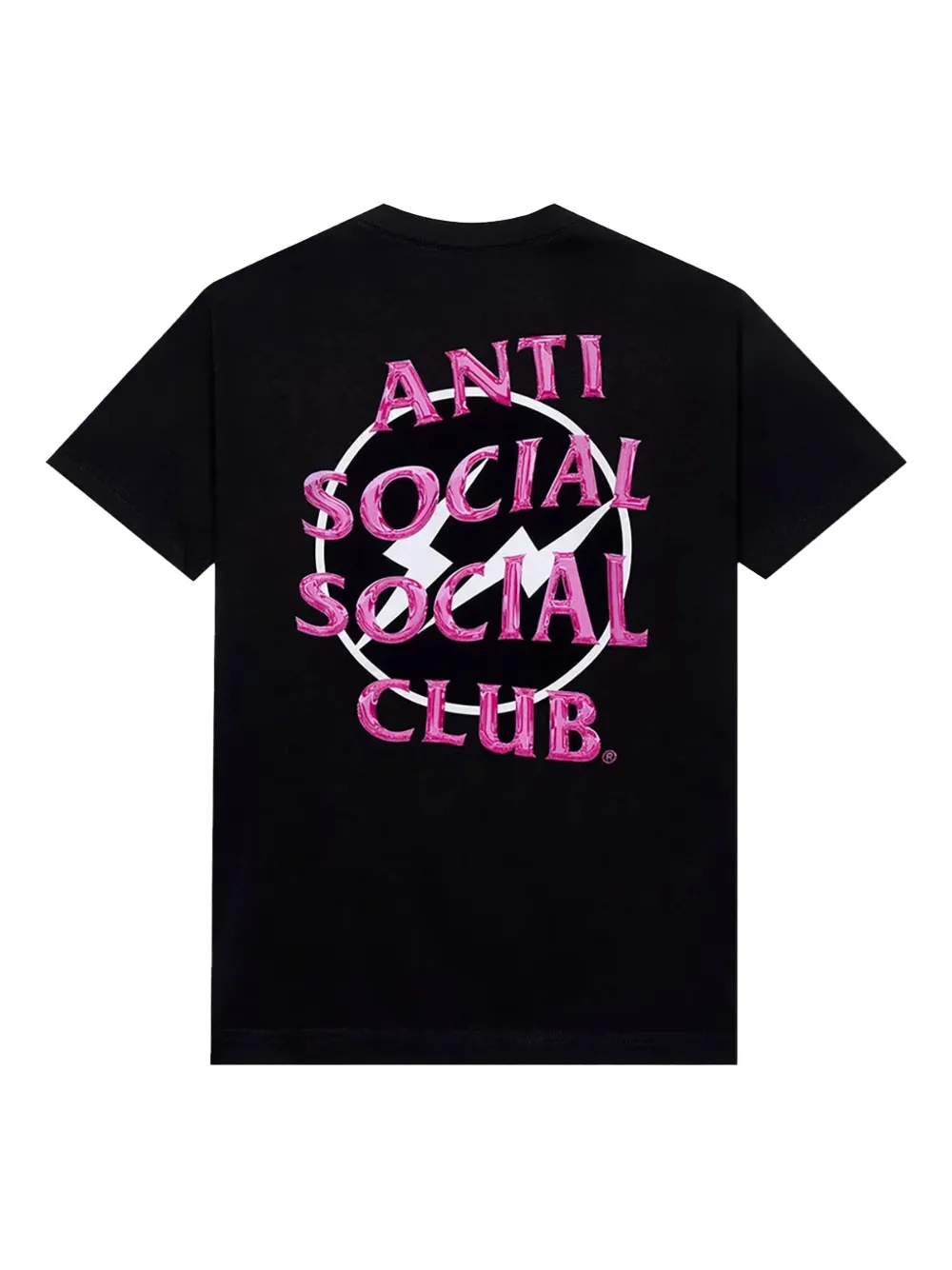 Anti Social Social Club lightning-bolt logo T-shirt - Zwart