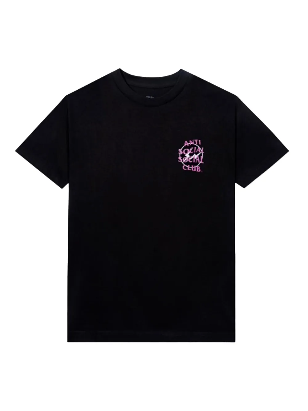 Anti Social Club T-shirt met bliksemflits-print en logo Zwart