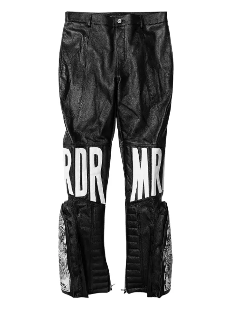 Who Decides War MRDR "Black" leather trousers