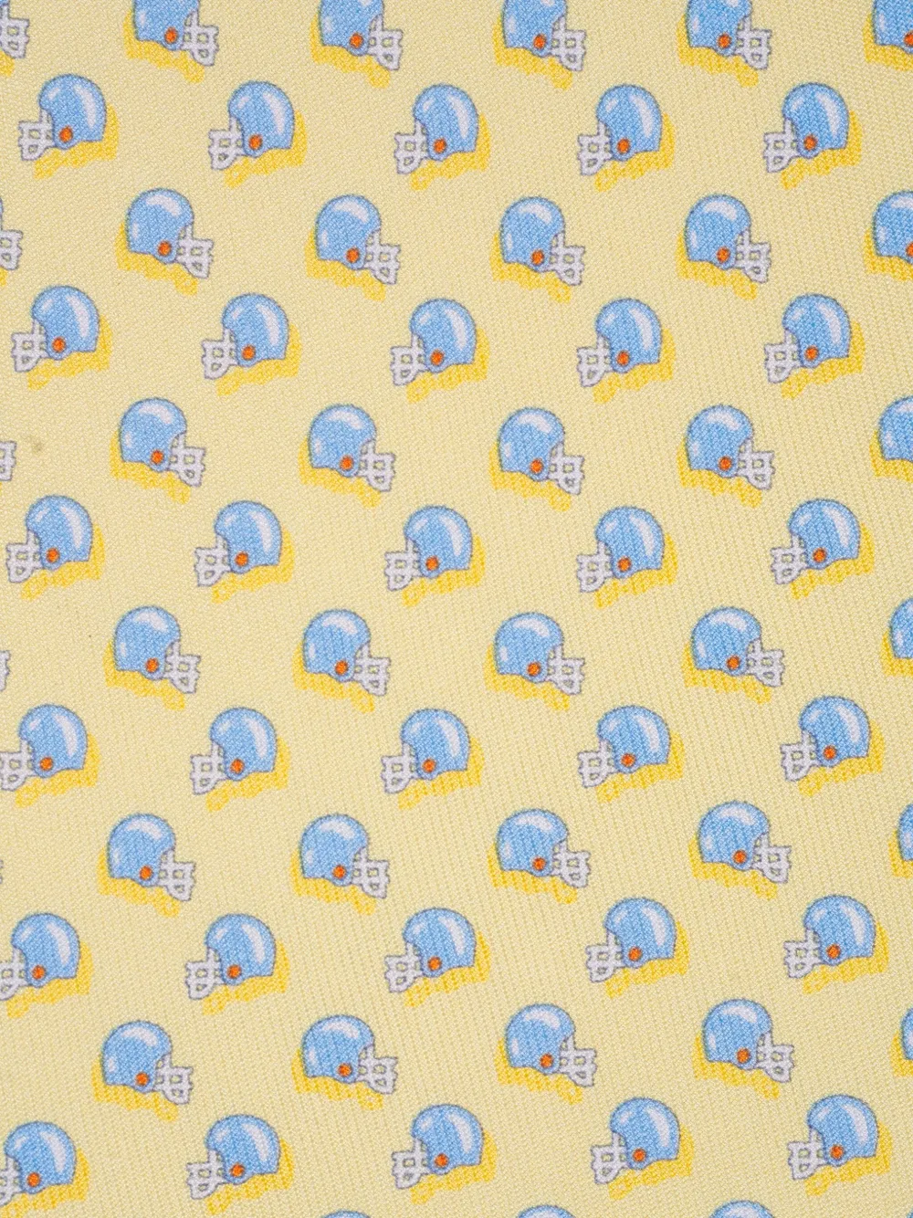 Ferragamo helmet-print tie - Geel