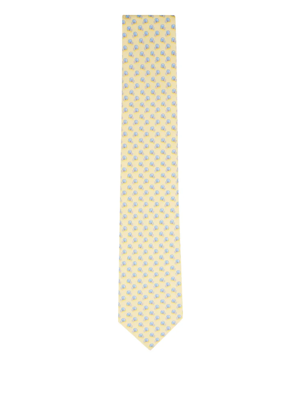 Ferragamo helmet-print tie | Yellow | Image 1