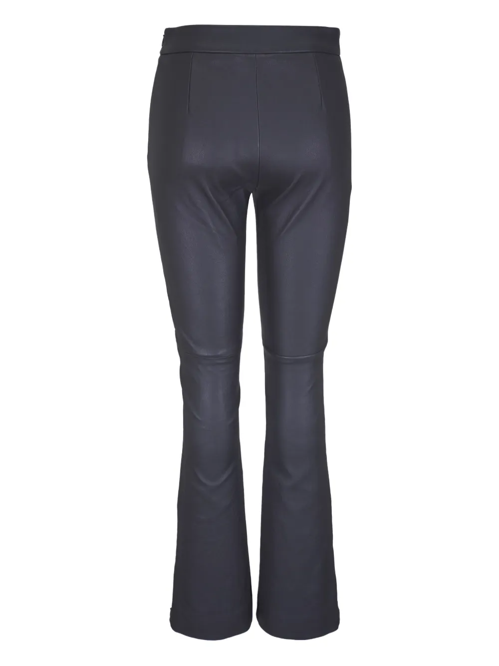 Twp Flared Leather Trousers In Black