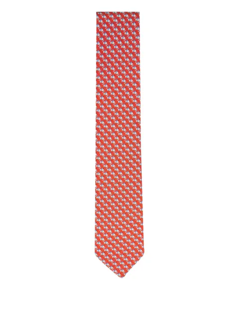 Ferragamo bear-print tie