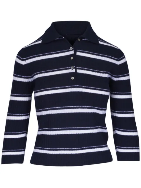 Vince suéter estilo playera tipo polo con rayas