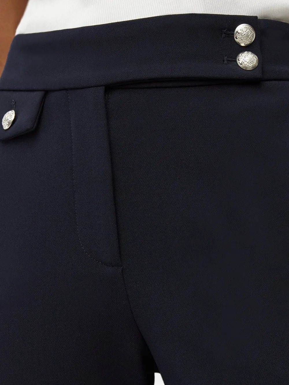 Veronica Beard Broek met zak en knoopdetail Blauw