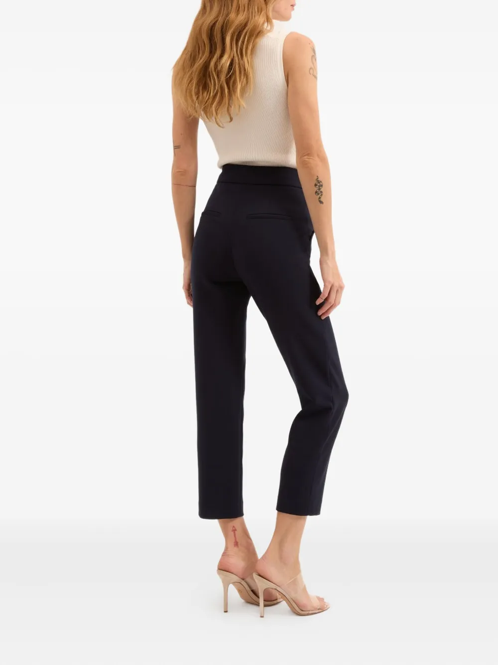 Veronica Beard Broek met zak en knoopdetail - Blauw