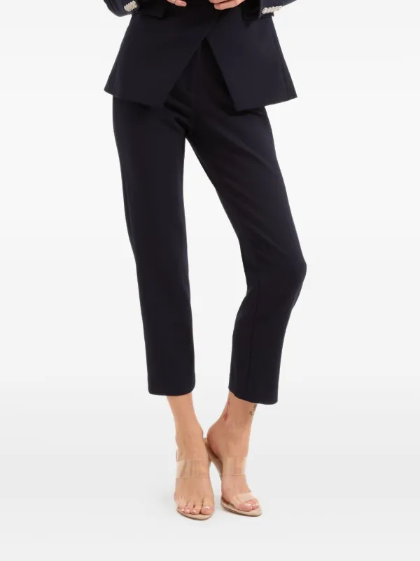 Veronica Beard Button-detailed Pocket Trousers in Blue