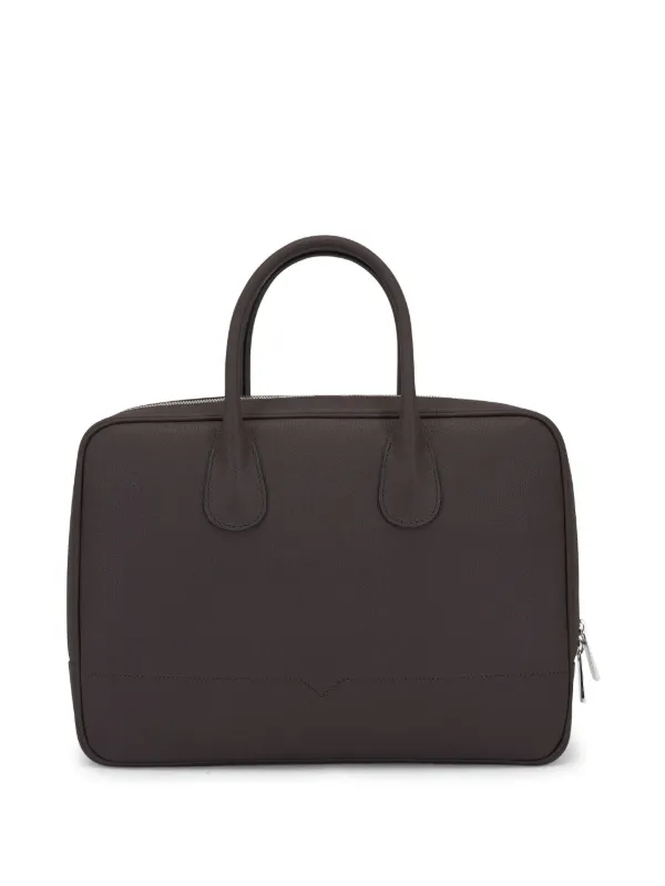 Valextra Leather Laptop Bag Brown FARFETCH IN