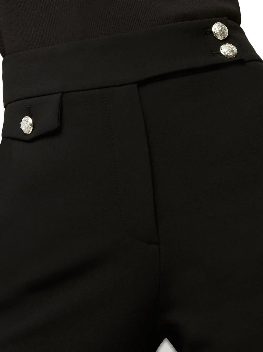 Veronica Beard Button-detailed Trousers In Black
