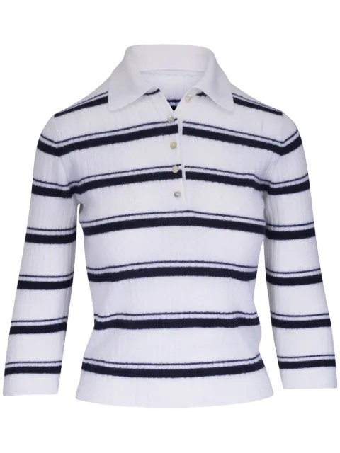 Vince suéter estilo playera tipo polo con rayas