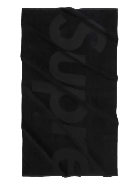 Supreme logo-jacquard beach towel