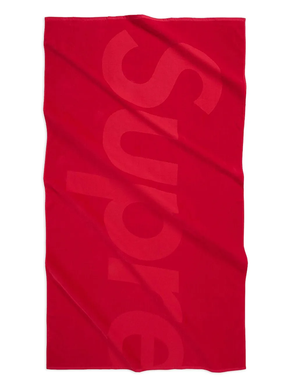 logo-jacquard beach towel