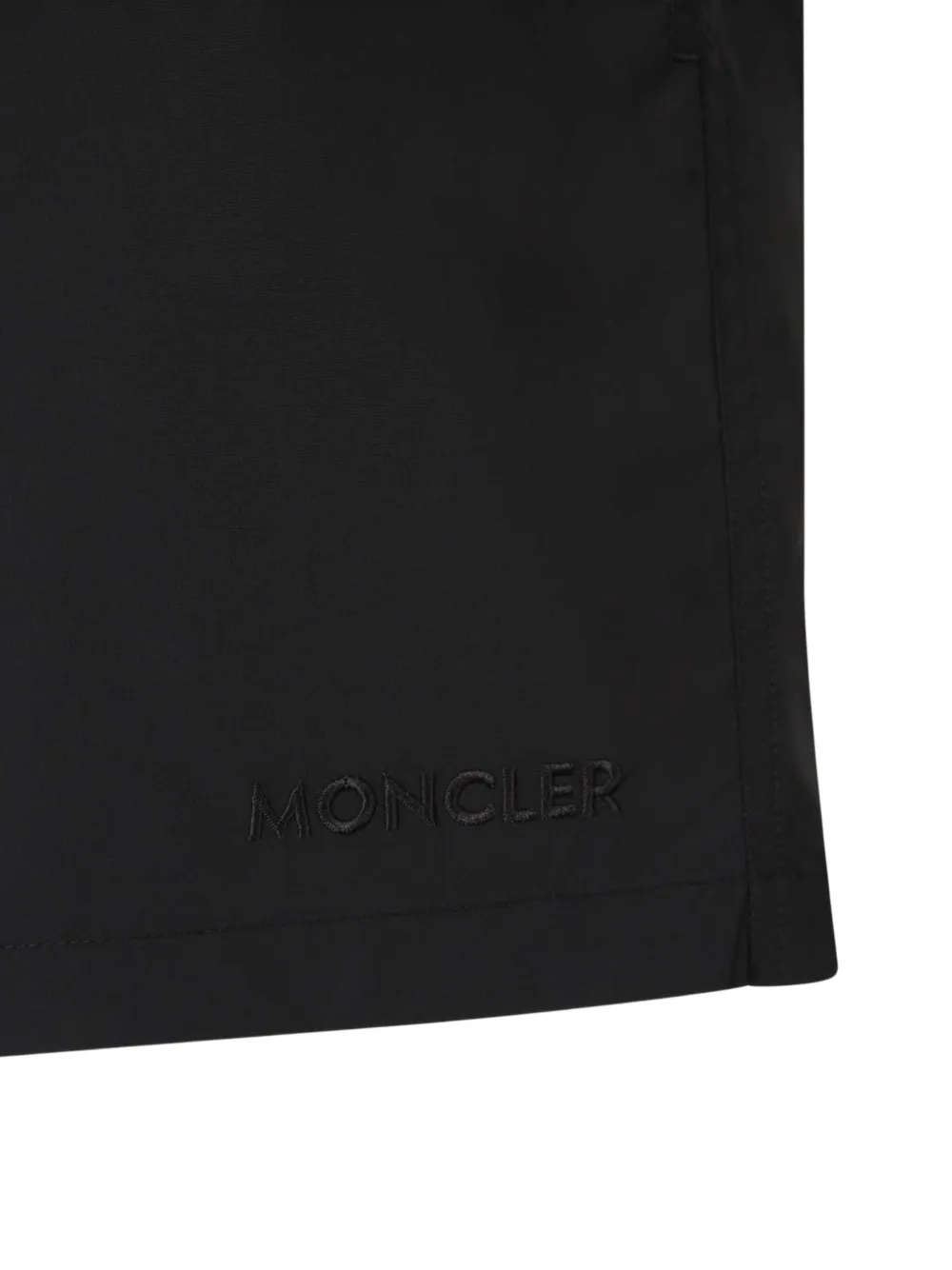 Moncler Zwembroek met geborduurd logo Zwart