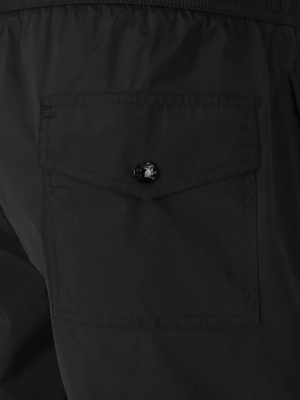 Moncler Zwembroek met geborduurd logo Zwart