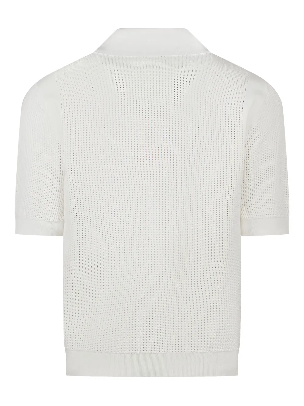 Drôle De Monsieur Gebreid poloshirt - Wit