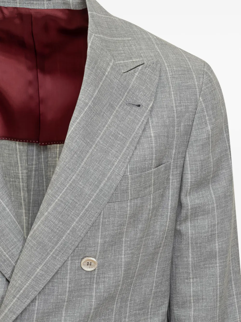 Brunello Cucinelli Blazer met dubbele rij knopen Grijs