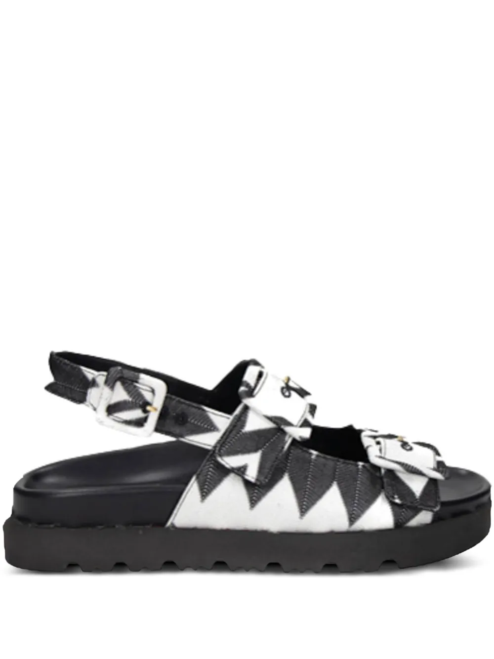 Missoni zigzag buckle sandals Zwart