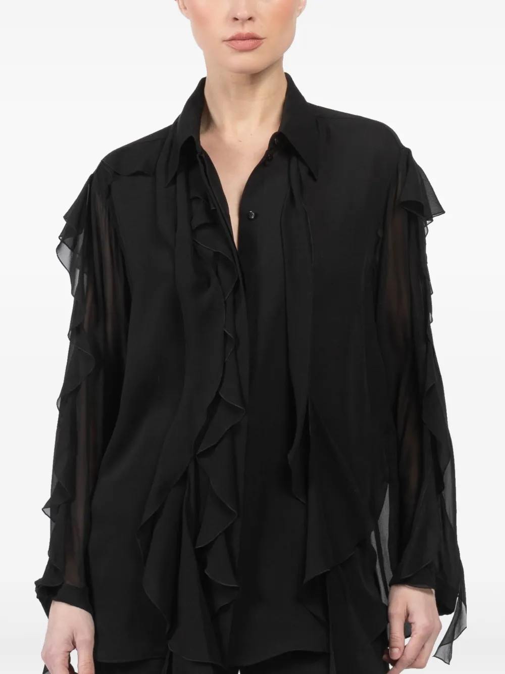 DOROTHEE SCHUMACHER SHEER TWIST BLOUSE