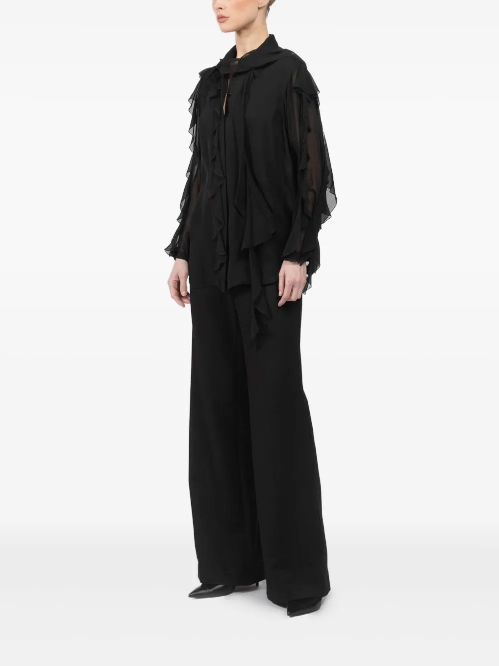 DOROTHEE SCHUMACHER SHEER TWIST BLOUSE