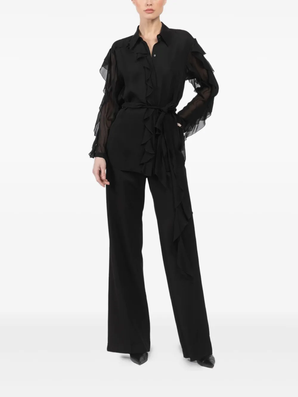Dorothee Schumacher Sheer Twist blouse - Zwart