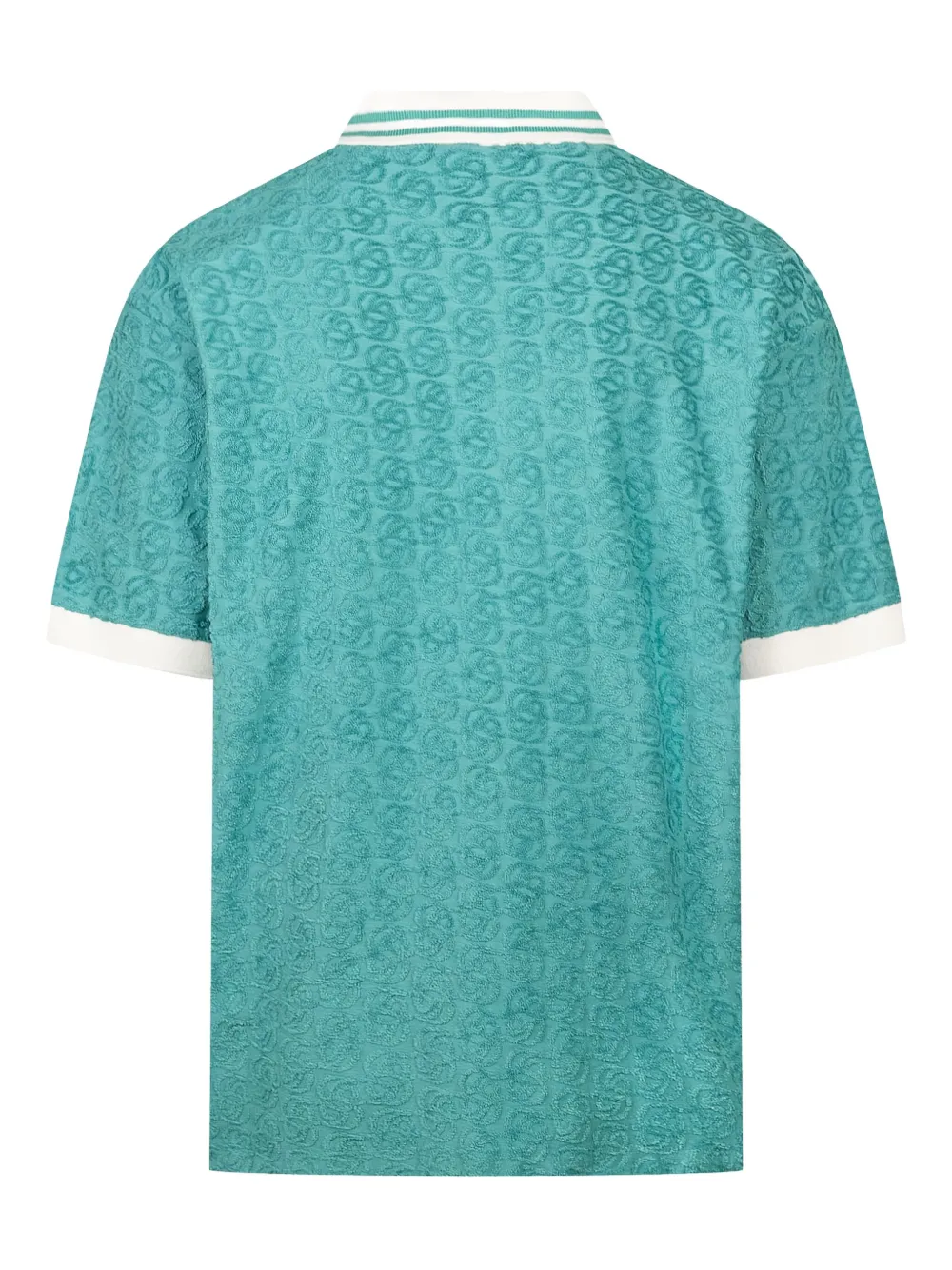 Drôle De Monsieur monogram polo shirt - Groen