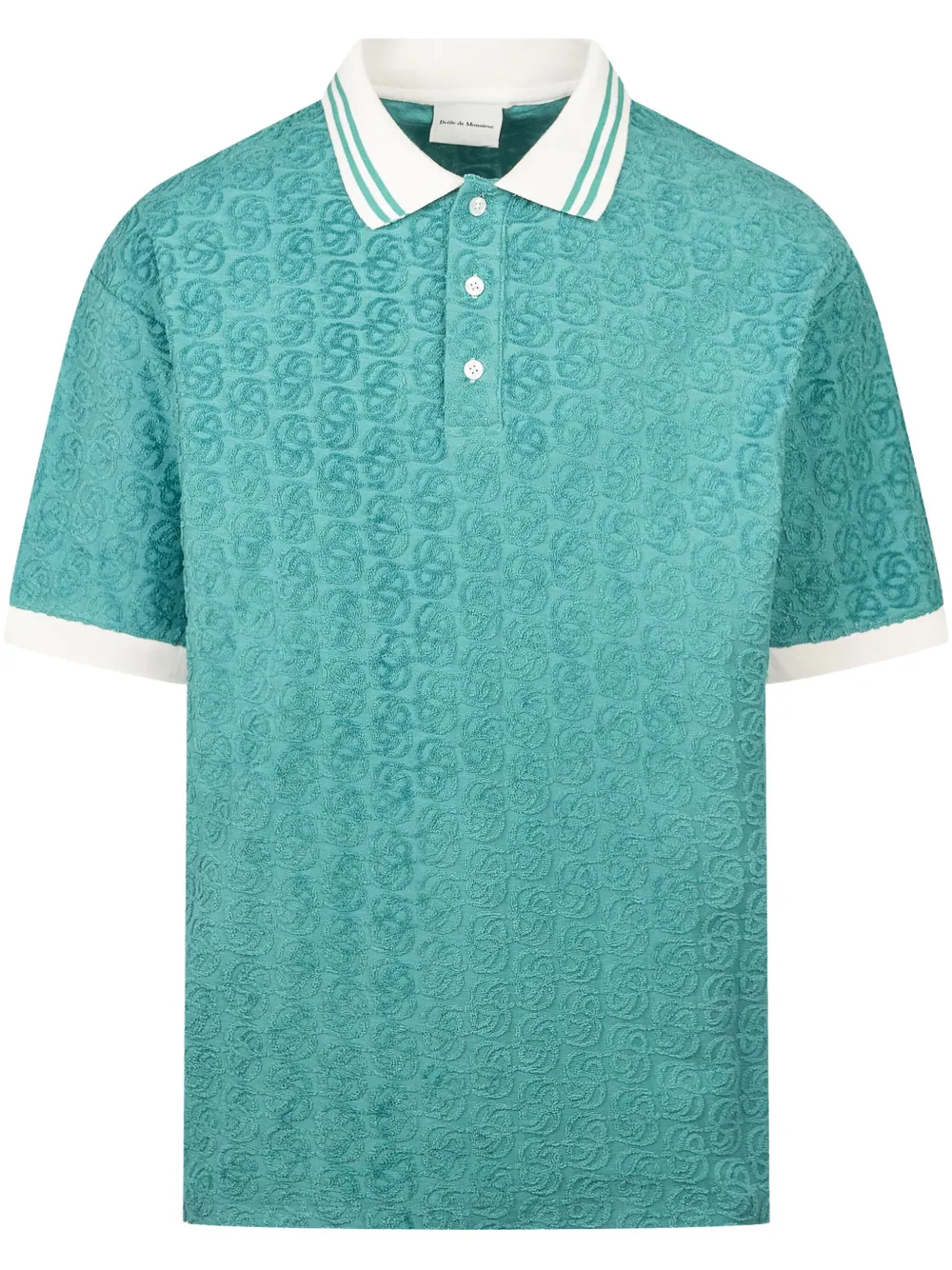 Drôle De Monsieur Poloshirt met monogram Groen