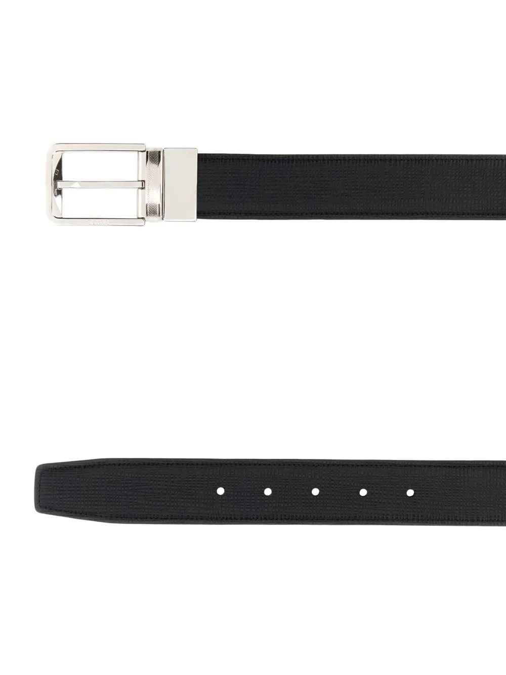 Zegna leather belt - Zwart