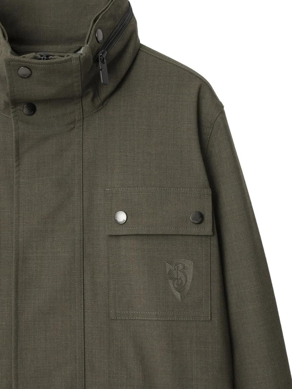 BURBERRY B SHIELD-EMBROIDERED JACKET
