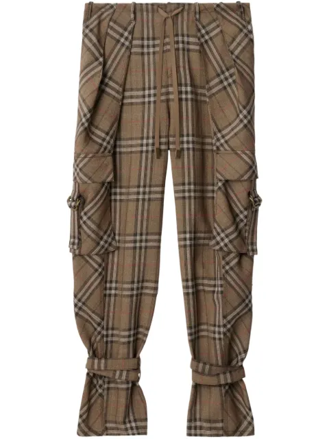 Burberry بنطال كارغو كاروهات