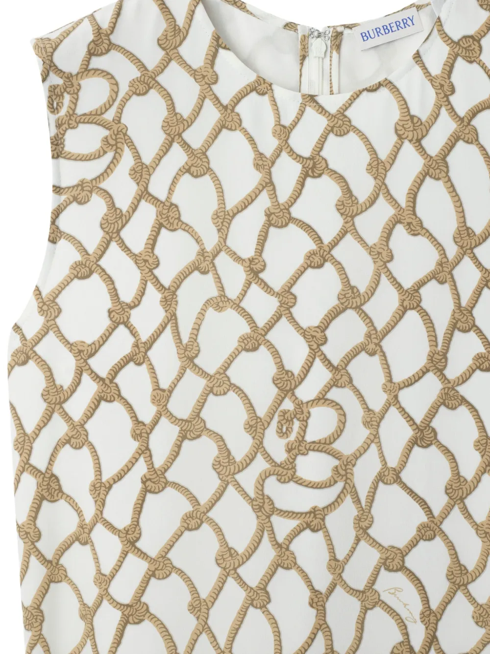 Burberry knot-pattern dress - Wit