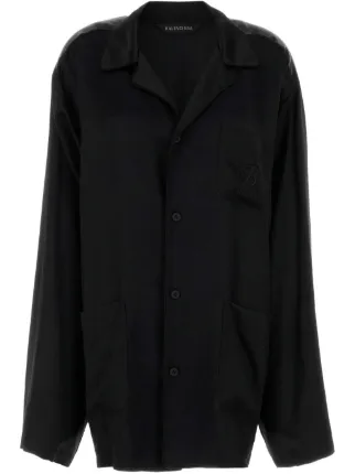 Balenciaga サテンシャツ | ブラック | FARFETCH JP
