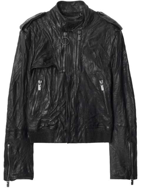 Burberry leather biker jacket