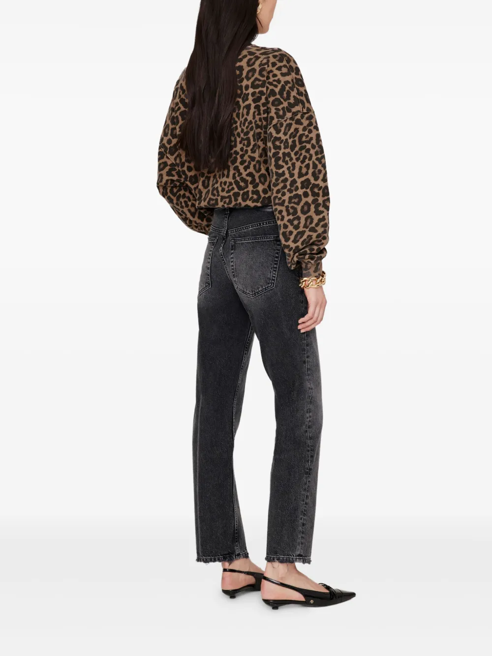 ANINE BING Katoenen sweater Bruin