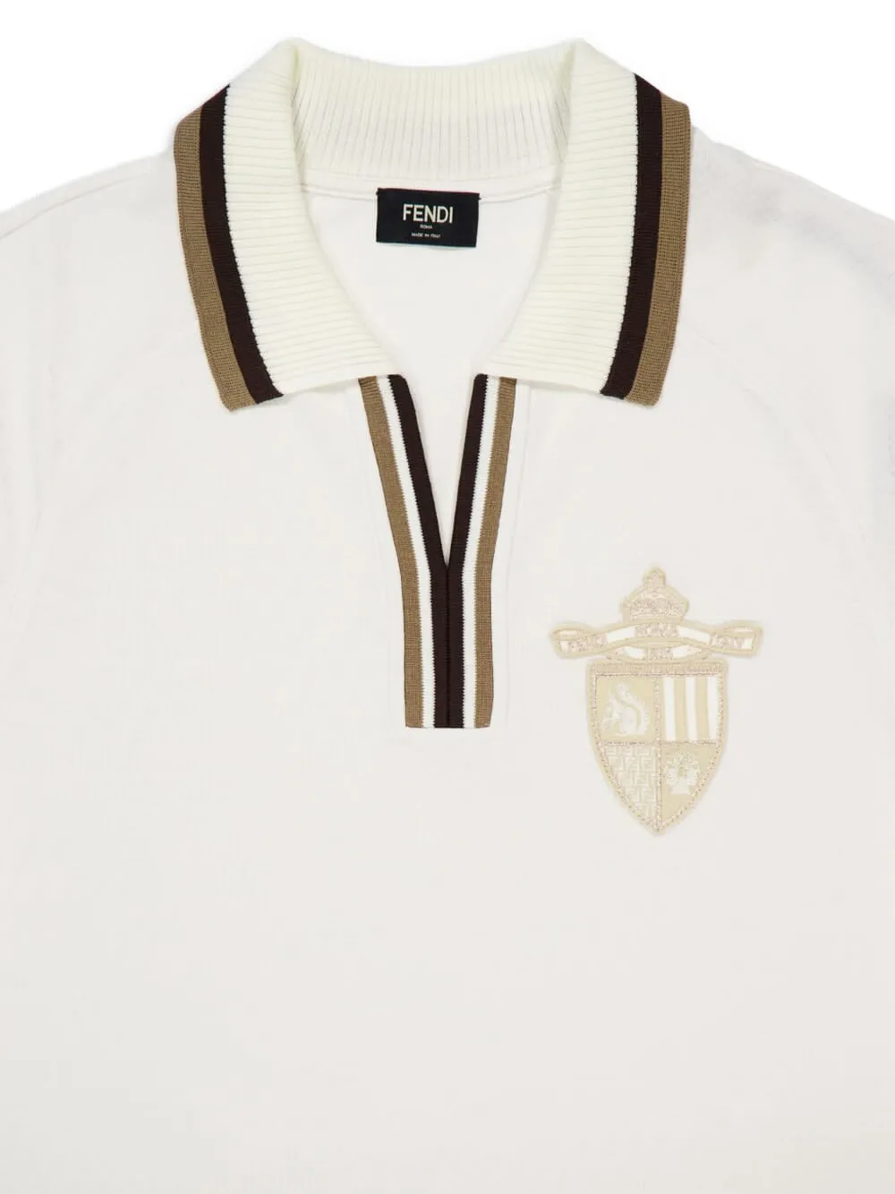 FENDI Poloshirt met jacquard Wit