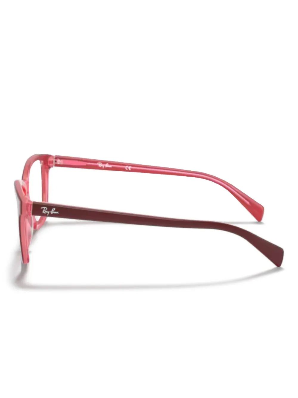 Ray-Ban rectangle-frame glasses - Rood