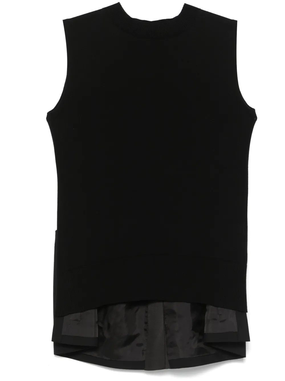 Sacai Vest met colourblocking Zwart